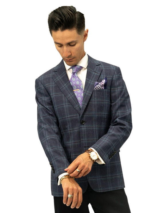 Faded Purple Windowpane Blazer